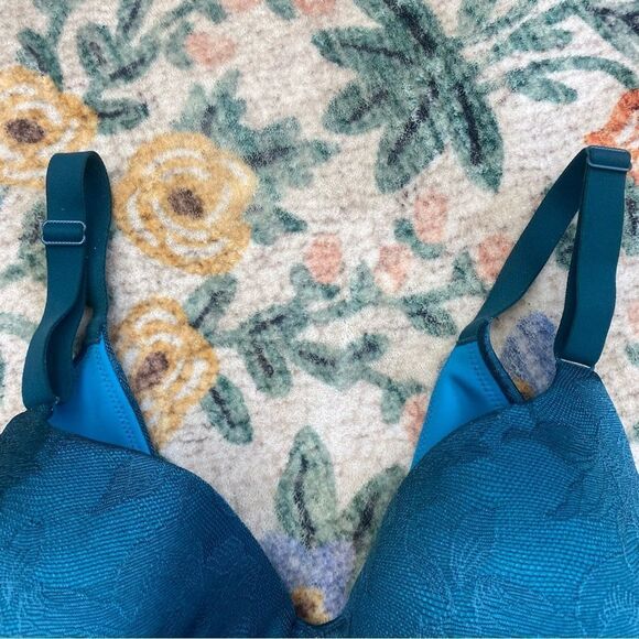 Cacique Lightly Lined Balconette Bra 38DD blue - Picture 4 of 10